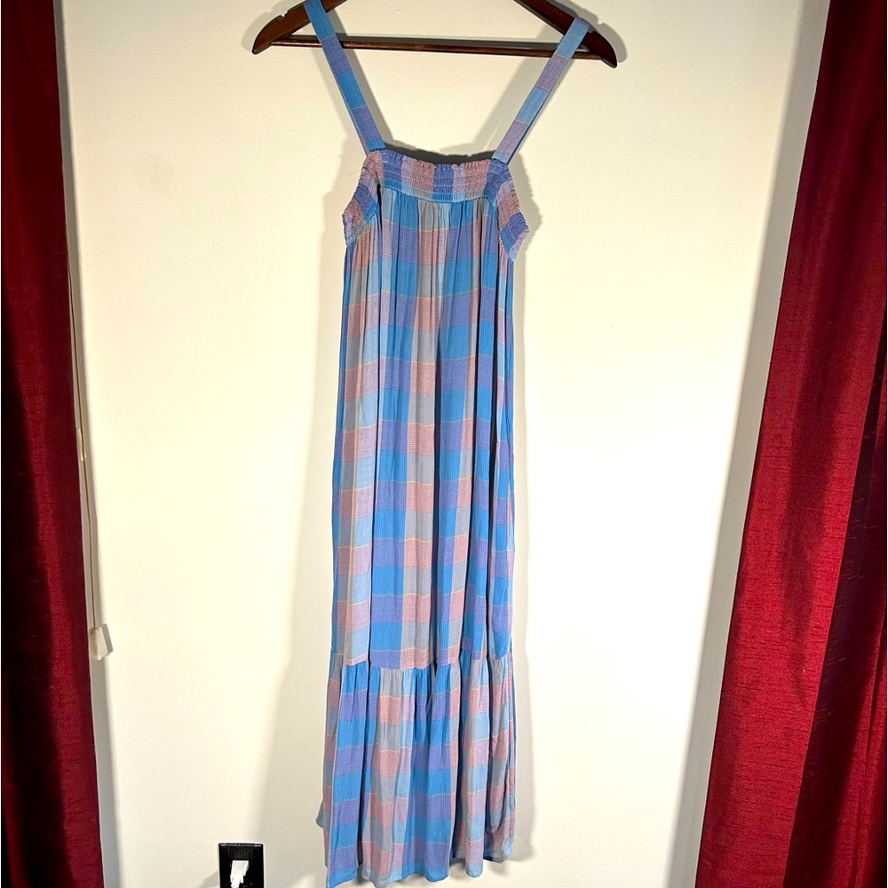 Loft patchwork maxi dress, size XS, flowy, 100 percent rayon, pockets